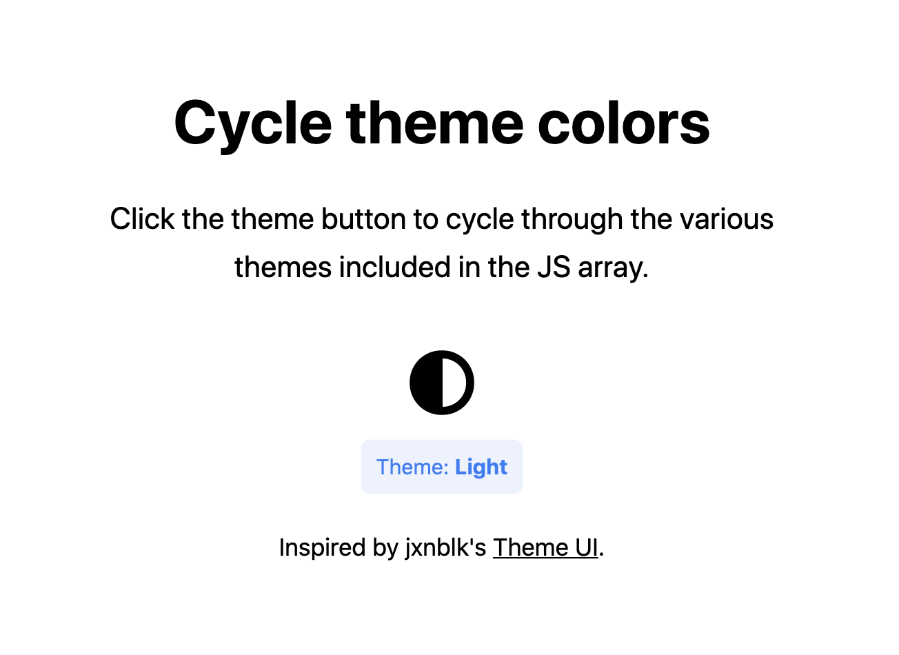 Theme toggle